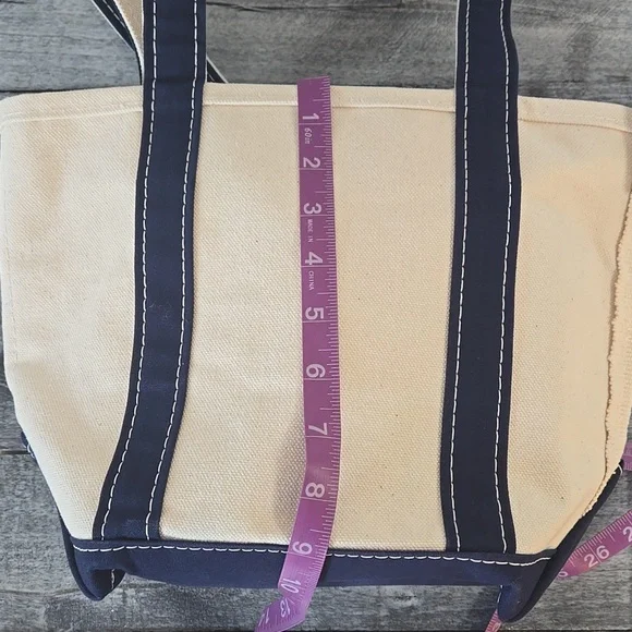 NWT L.L. Bean Canvas Boat & Tote Bag Long Straps Perfect For Shoulder Bag - Picture 9 of 12